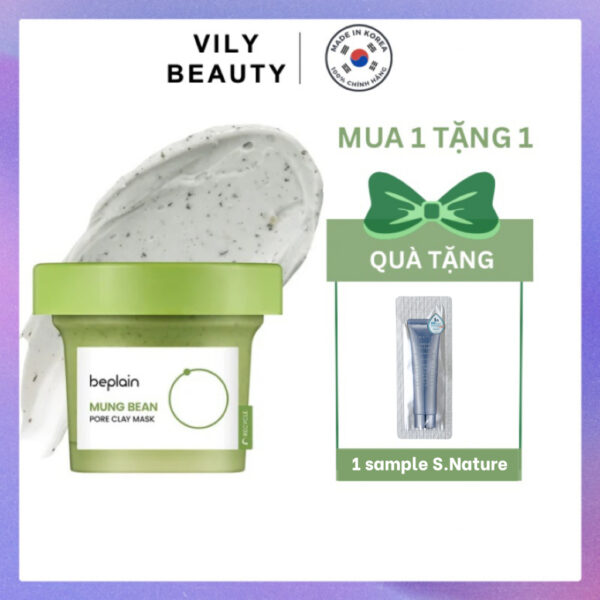 Mặt nạ đất sét đậu xanh Beplain Mung Bean Pore Clay Mask 120ml