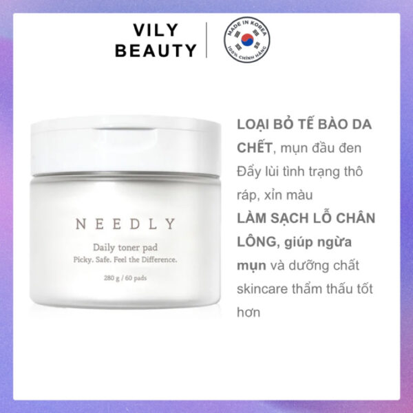Pad tẩy da chết NEEDLY DAILY TONER PAD (60 miếng)