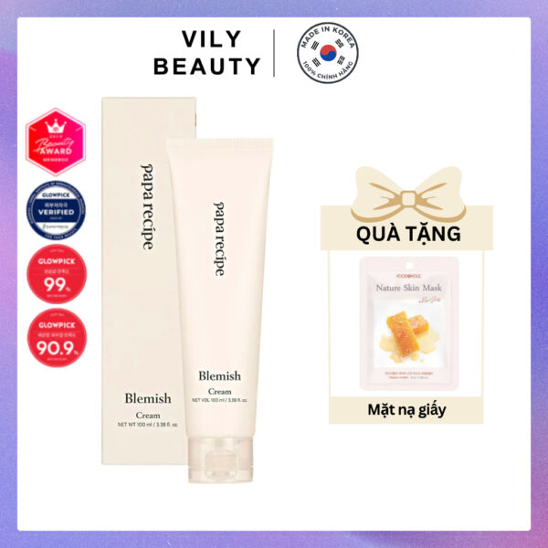 Kem dưỡng làm dịu và đều màu da Papa Recipe Blemish Cream